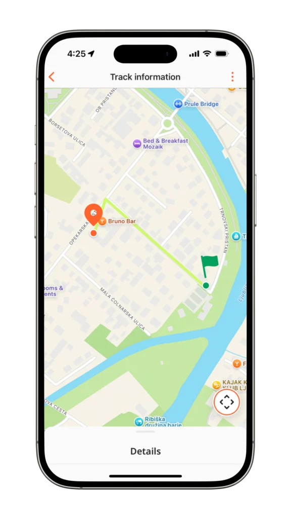 historico de recorridos y rutas app igla author connect